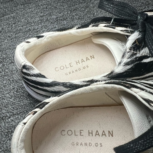 Cole Haan Grand.os Zebra Print Lace-up Sneakers Women's Size 8B - Picture 6 of 9